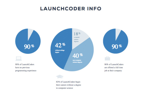launchcoder info pie chart