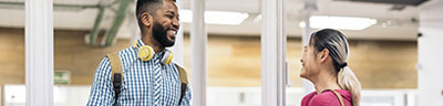 tech student offering another student mentorship